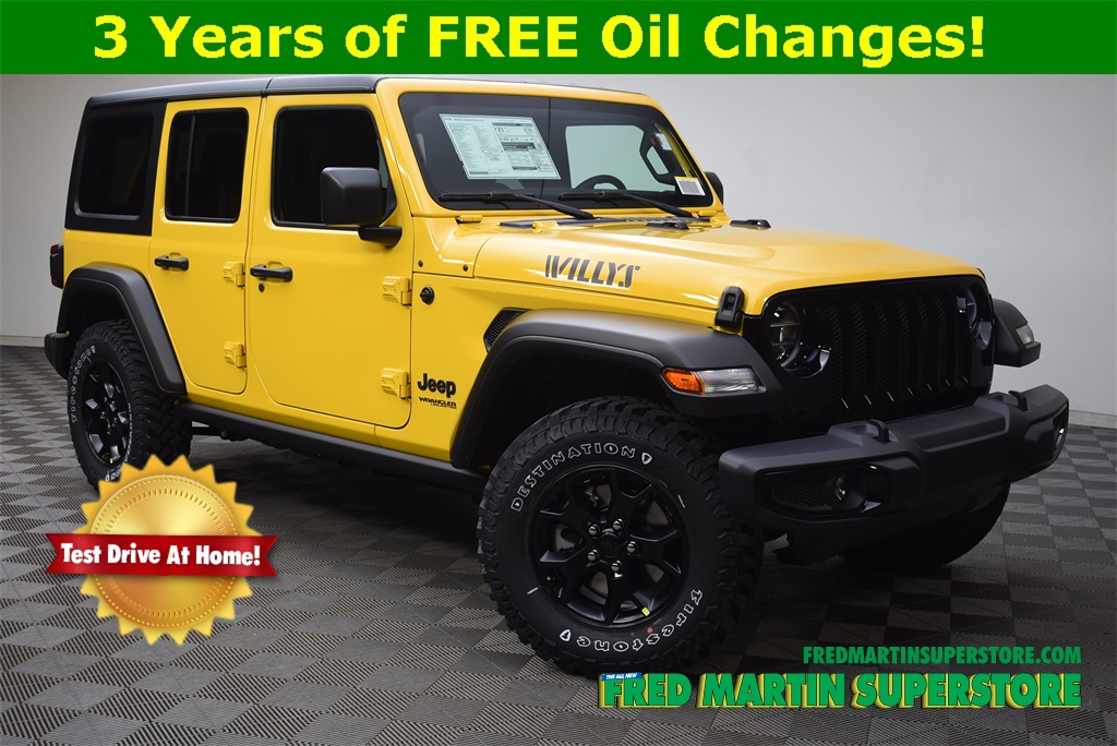 new 2021 jeep wrangler unlimited willys 4d sport utility